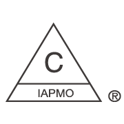 A triangular logo featuring the letter "C" and the acronym "IAPMO" inside, with a registered trademark symbol.